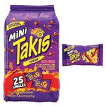 Chilly Pepper & Lime Flavor Takis Fuego Mini Tortilla Chips Extreme New Look Same Intensity 25 Singles In One King Size -Fuego,875 Grams