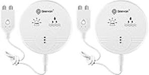 Geevon 2 Pack Water Leak Detectors, 135dB Water Leak Sensor Flood Detection Water Alarms for Basements, Bathrooms, Laundry Rooms, Kitchens, Garages, and Attics, Battery-Operated (Battery Included)