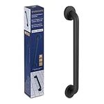 Evekare 18" Grab Bars for Bathtubs and Showers - Shower, Bathtub, and Toilet Grab Bar Handle for Your Bathroom Wall - Elderly and Handicap Grab Bars - Stainless Steel - 1.25" Thick – Matte Black