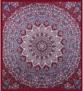 Maroon Gray Purple Bohemian Tapestry Elephant Star Mandala Tapestry Tapestry Wall Hanging Boho Tapestry Hippie Hippy Tapestry Beach Curtain Coverlet (230 x 215 cm / 90 X 84 Inches, Maroon)