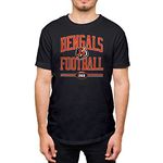 Hybrid Sports NFL Football Arch - Officially Licensed Adult Short Sleeve Fan Tee for Men and Women, Cincinnati Bengals - Black, XL