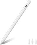 Ciscle Pen Compatible for iPad 2018-2023, Tilt Sensitivity Magenetic Attach Stylus Pencil with Palm Rejection, Compatible Apple iPad 6-10th/ Pro 11''&12.9 3rd-5th/ Air 3rd-5th, Mini 5/6th, White