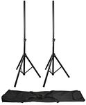 QTX Speaker Stand Kit Complete with Carry Case 25Kg Max Load Per Stand