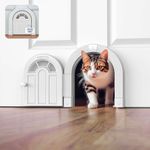 Cat Door Interior Door - No-Flap Cat Door for Interior Door, Cat Door Interior Door for Cats Up to 20 lbs, Easy DIY Setup, Secured Installation in Minutes, No Training Needed…