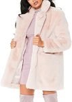 TOPONSKY Furry Pinot Jackets Faux Fur Winter Snow Women Fuzzy Coat Pink XL