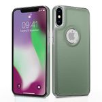 Pikkme Chrome Leather Back Cover | Flexible Pu Leather | Full Camera Protection | Silver Electroplated Chrome | Bumper Case for iPhone Xs Max (Chrome Green)