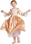 Royal Colonial Little Girl Child Princess Costume Hamilton Angelica Orange Halloween Cosplay Kid Victorian Dress