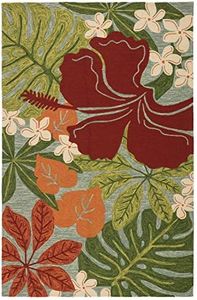 Jaipur Coastal Living(R) I-O Luau Solid Pattern Red/Indoor/Outdoor Rug