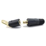 WeldingCity Dinse-type Twist-lock Male Connector 134460 and Female Terminal Adapter 232728 for Welding Cable AWG 1/0-3/0 (50-70mm) for Miller Welders