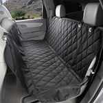 4Knines Rear Bench Seat Non-Slip Cover with Hammock (Regular, Black)