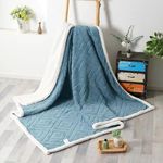 Butterthief Cozy Super Soft Warm Double Layered Kids Sherpa Blanket All Season Baby Blanket for Winter Toddlers Boys & Girls 1-6 Years (Size -100 x 150cm) (Light Blue)