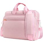 JETech 15 15.6 16 Inch Laptop Bag Case, Waterproof Slim Computer Sleeve Cover Compatible with MacBook Air/Pro 15/16, Surface Book 3/2 15, Dell Inspiron 15.6, HP Pavilion 15.6 (Pink)