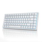 RK ROYAL KLUDGE RK84 Blue Backlit 75% Triple Mode BT5.0/2.4G/USB-C Hot Swappable Blue Switch Mechanical Keyboard, 84 Keys Tenkeyless TKL Mechanical Keyboard w/Detachable Frame & Programmable Software