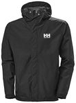 Helly Hansen Men's Seven J Waterproof Windproof Breathable Rain Coat Jacket, 992 Black, XX-Large