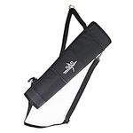 SAS Archery 2-in-1 Side & Back Tube Quiver with Belt Clip and Mesh Netting - Black