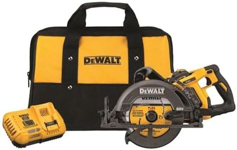 DEWALT FLEXVOLT 60V MAX* Circular Saw Kit, 7-1/4-Inch, Worm Style, 9.0Ah Battery (DCS577X1)