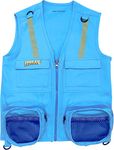 Eagle Eye S/M Light Blue Vest Only Kids Safety Cargo Vest 100% Cotton S/M Light Blue Vest Only