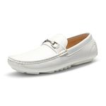 Bruno Marc Men's White Driving Moccasins Penny Loafers Slip on Loafer Shoes Size 10.5 BM-Pepe-3