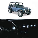 WLJH Bright White Instrument Panel Gauge Cluster Speedometer Tachometer Indicator Bulb Full Led Light Kits Package Replacement For Wrangler 1992-1995