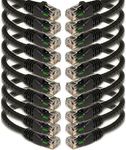 iMBAPrice UL Listed Cat6 (25 Feet) Ethernet Network Patch Cable, LAN, UTP RJ45 Internet Cat 6 Cable (10 Pack) Black for Router, Modem, PS4/5, Xbox, Gaming