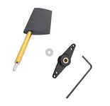 Heyiarbeit RC Boat Rudder with Straight Servo Arm 44mm, Rudder Pad Thickness 7mm FXB-QJFXD 1 Set