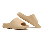 Unisex Slippers Slides for Women and Men, EVA Non-slip Super Soft Quick Drying Bathroom Shower Cloud Slippers, Lightweight Spa Open Toe Summer Slippers for Adult Couples Indoor Outdoor