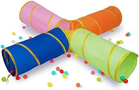 Meero London Kids Play Tunnels,4 Ways Indoor Outdoor Crawl Through Tunnel For Kids Dog Toddler Babies Children-Multi Colour