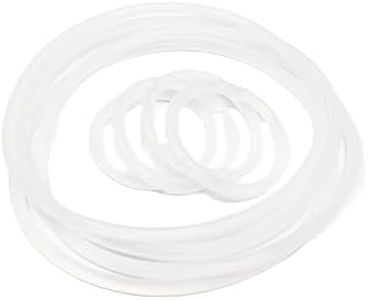 Replacement Seals for Brewing America Mason Jar Lids 4 Pack Set - Silicone Seals for Lid Base (4) and Cap (4)