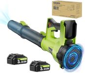 Electric Leaf Blower Cordless, 2x3.0Ah Batteries and Charger, 6 Speed Modes 500CFM 150MPH, 21V Handheld Powerful Battery Powered Cordless Leaf Blowers for Lawn Care, Patio, Dust, Leaves, Yard, Car