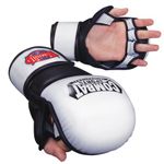 Combat Sports MMA Safety Sparring Gloves (White-Black, Large)