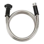 Yanwoo 304 Stainless Steel 5 Feet Garden Hose with Female to Male Connector, Lightweight, Kink-Free, Heavy Duty Outdoor Hose (5ft)