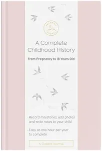 Promptly Journals, A Complete Childhood History: From Pregnancy to 18 Years Old (Powdered Lilac, Purple, Leatherette) | Baby Book and Pregnancy Journal | Baby Memory Book