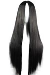 29.5 Inches 75cm Ladies Long Straight Wig Black Heat Resistant Synthetic Wigs for Fun,Party & Night out Cosplay Halloween Costume Wig