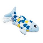 Catit Groovy Fish - Motion Activated Dancing Fish, Flipping Fish Cat Toy, Blue,All Breed Sizes