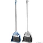 Sweeping Broom With Dustpan - Heavy Duty Cleaning Brush With Pan, Broom | Long Handle Sweeping Brush, Ideal For Both Industrial & Commercial Use | Strong Quality & Long Lasting