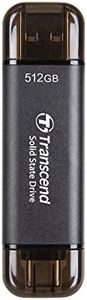 Transcend TS512GESD310C 512GB Portable SSD, ESD310C, USB 10Gbps with Type-C and Type-A