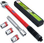 Aurlloct 1/2 Inch Drive Click Torque Wrench 28-210 Nm Red