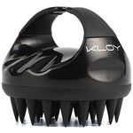 KLOY Hair Scalp Massager Shampoo Brush with Soft Silicone Bristles, Black