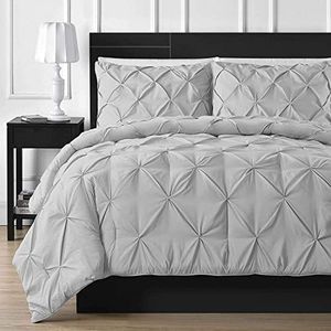 Crown Collection Luxuriate Hotel Parure de lit avec housse de couette et 2 taies d'oreiller 100 % coton égyptien 1000 fils Hypoallergénique Ultra Doux 100 % coton égyptien avec fermeture éclair