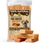 Tibetan Dog Chew Yak Cheese Sticks (5 Medium Chews) - Natural Handmade Treats for Medium Dogs, Long-Lasting, Easy to Digest with No Additives, Rawhide, Grains or Gluten, Perfect for Aggressive Chewers