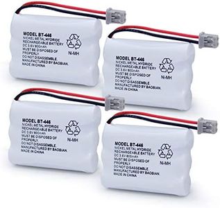 BAOBIAN BT-446 BT446 BT-1005 Replacement Battery Compatible with Uniden Cordless Phone BBTY0503001 BT-1004 GE-TL26402 BT-504 CPH-488B Handset Phone Rechargeable 3.6V 800mAh (4 Pack)