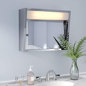 Ketcham SDL-2419 Sliding Door Illuminated Surface Mounted Bathroom Medicine Cabinet Polished Edge Mirror, 24'' x 19''