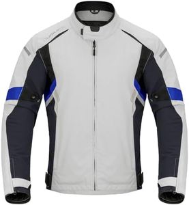 Oumurs Motorcycle Jacket for Men With CE Armor and Waterproof Riding Gear with Body Armor Foam Padding & Breathable Fabric, Summer & Winter Motorcycle Riding Reflective Jacket For Night Visibility