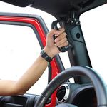 Voodonala Top Hard Grab Handle Bar Matte Surface Black Metal Install Grab Handle for Jeep Wrangler JK JKU Sports,Freedom,Sahara,Rubicon& Unlimited 2010-2018(JL not Suitable)