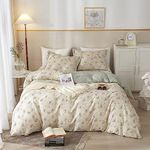 LifeTB Boho Floral Duvet Cover Full