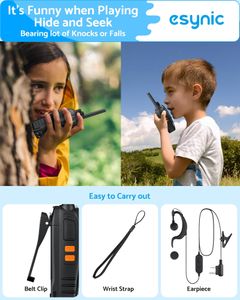eSynic 4-Pack Walkie Talkies – Long Range Two-Way Radios