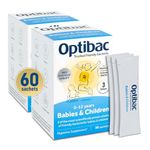 Optibac Probiotics Babies & Children - Probiotic for Immune System Support with Vitamin D Booster & 3 Billion Bacterial Cultures - 60 Sachets