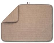 XXL Dish Mat 24" x 17" (LARGEST MAT) Microfiber Dish Drying Mat, Super absorbent by Bellemain (Mocha)