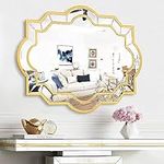 Chende Large Gold Mirror for Wall D