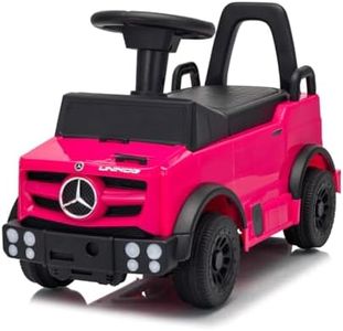 HEIMILI Mercedes-Benz Unimog Licensed Kids Push Car, Toddler Ride On Toy with Anti-Slip Wheels & Safety Bumper Guards, Foot to Floor Toy for Indoor & Outdoor (Pink)